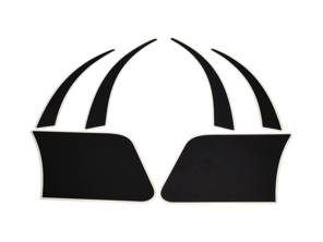 Juego de protectores antigravilla de color negro. Porsche 944 Película protectora de pintura - 94455932100, 94455932200, 94455932300, 94455932400, 94455932500, 94455932600