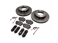 Paquete de pastillas de freno y discos de freno DELANTEROS Porsche 987 Boxster / 987C Cayman - 98735140101, 98735140201, 98735193903, 98735108801, 99761275500, 99761275701