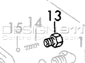 Tapón roscado de caja de transmisión. Porsche 911 72-73 - 91530731900