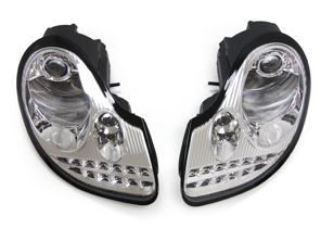 Phare avec ampoules LED pour voitures Porsche 996 / Boxster 986 RHD - 99663115704, 99663115804, 98663113121, 98663113221 - DP204-CH2