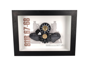 Motor 911 R model cutaway Porsche Art - Doos ingelijste schaal 1:4