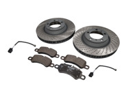 Front Brake Pad And Brake Disc Package. Porsche 992.1 C2 / C4 2019-24 - 992698151G, 992615301, 992615302, 9P1907253