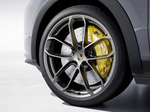 Rear 22-inch GT Design Alloy wheel, in Platinum Satin-matt. Porsche 9YA / 9YB Cayenne - 9Y3601025APOB5, 9Y3601025BAOB5