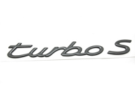 Turbo S - Rear badge, Gun Metal. Porsche 993 Turbo - 996559237034PU, 996.559.237.03.4PU