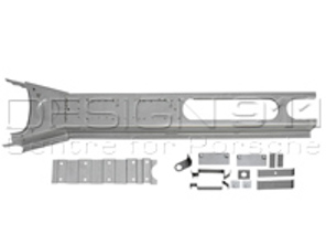 Shifter tunnel. Porsche 356 A cars (1958-59) - 64449005, 64449004, PP127B, P127B, PP127T2, PP127T1