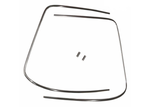 Kit modanatura cromata del parabrezza anteriore Porsche 911 dal 1965 al 1983 - 64454192106, 90154191220, 90154191120