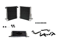 Radiador de aluminio para líquido refrigerante de agua y mangueras JUEGO DE 3. Porsche 981 Boxster / 981 Cayman / 991.1 - 99110613103, 99110613203, 99110613702, 99110613701, 9P1121253 - 7067, 7066