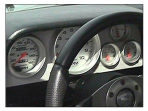 Rennline Aluminium-Armaturenbrett (Autometer-Anzeigen). Porsche 914 - DA68