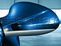 Außenspiegelblenden Alu-Optik. Porsche 997 / Boxster 987 / Cayman 987C - 99704480209