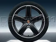 21' Cayenne Sport Classic Black Alloy Wheels & Tyres Original Porsche - 95804460253, 95804460254, 95804460213, 95804460214