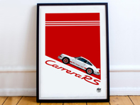Affiche Porsche 911 Carrera 2.7 RS dans un cadre noir