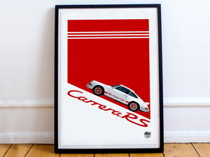 Poster Porsche 911 Carrera 2.7 RS con cornice nera