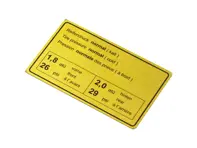 Adesivo Pressione pneumatici normale. Porsche 911 1965-72 / 914 - 90100650500, 1601501006 - 1601501006