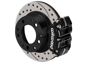 Achterrem Dynapro-P remklauw en rotorset met geventileerde, geboorde en gesleufde schijven. Porsche 911 1984-89 Wilwood - 90135204114, 91135290700, 91135290800 - 140-16682-D, 140-16682-DR, 140-16682-DY