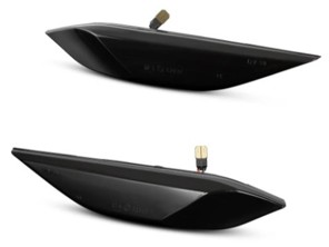 Répétiteurs latéraux LED séquentiels avec lentille fumée. Porsche Cayenne 958 - 95863110100, 95863110200