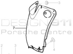 Wielkuipvoering achter. Porsche 997 GT3 - 99750457303, 99750457403, 99750457307, 99750457407