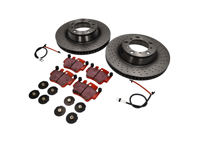 Brake Disc Package with EBC Sport Brake Pads Porsche 996 Turbo - DP31514C, 99635240X02BRE, 99635240X02, 99661236501, 99635208602, 99635208600