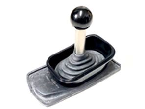 Schaltknauf (Sphere) und Manschette aus Ebenholz. Porsche 964 / 993 - 99342407502, 99342407501, 993424075028YR, 96442407505