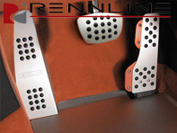 Rennline Aluminium 3 Piece Pedal Set Rubber Grip. Porsche 944/924/968 TIPTRONIC - P716299, P71.62.99