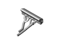 Exhaust muffler / silencer. Porsche 9YB Cayenne turbo E-Hybrid GT Coupe - 9Y3253125C, 9Y3253125A