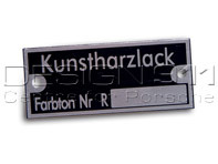 Reutter badge, 'Kunstharzlack'. Porsche 356 - PSP70110300