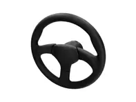 Sports steering wheel without airbag Black with Black Stitching. Porsche 911 / 959 - 000043161108YR