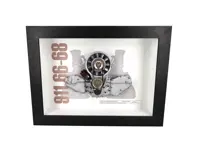 Modelo de motor 911 SWB en corte transversal Porsche Art - Caja enmarcada escala 1:4