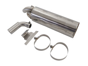 Silenciador de escape trasero con válvulas, diseño deportivo 1 entrada 1 salida, DesignTek. Porsche 911 1975-89. - 91111103100, 93011102200, 93011104300