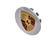 Wheel Cap Silver Convex with Large Crest for Porsche - 955361303069A1, 95536130306, 00004460602