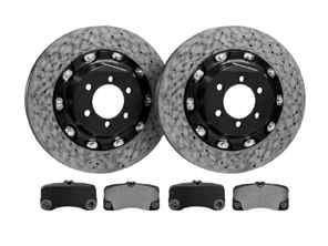 Carbon-Keramik-Bremsscheiben und -Bremsbeläge für die Hinterachse – für Straße und Rennstrecke. Passend für Porsche 997 Turbo / GT2 / GT3 / GT3 RS - 99735294790, 99735294798, 99635203103, 99135203101, 99635203203, 99135203201, 99635203104, 99635203204, 99735203101, 99735203201