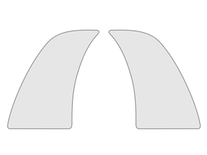 Steenbeschermingsfolie Set van 2 Porsche 992 Turbo Lakbeschermingsfolie - 992044871, 992809691C, 992809692C