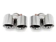 Exhaust Deluxe Quad-Style Tail Pipe Polished Chrome. Porsche 997.1 Carrera S - 99711135101, 99711135102, 99711135103, 99711135104, 99711198102, 99711198103, 99711135201, 99711135202, 99711135203, 99711135204, 99711198202, 99711198203