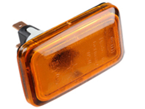 Zijrepeaters vierkant AMBER. Porsche 924 / 944 / 968 / 993 / 964 / 911 - 4A0949101