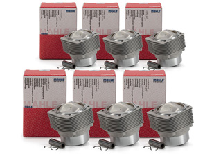 Piston et cylindre de moteur. Lot de 6. Porsche 911 3.0L 1978-80 188 ch. - 93010396204, 5037192, 93010396203