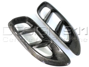 Conduits d'air latéraux en carbone. Porsche 718 Boxster