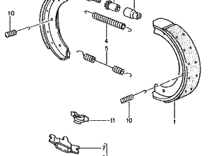 Kit ressorts pour mâchoires de frein à main. Porsche Boxster 1998-2005 - 98635299501, 98635274100, 98635272301, 98635272100, 98635207100, 98635207302