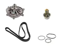 Kit pompe à eau, courroie et thermostat. Porsche 987.2 Boxster / Cayman / 997.2 C2 / 997.2 C4 (non Turbo) - 0PB121035A, 9A110622503, 9A110221601, 9A110604802, 9A110604801, 9A110604800, 9A110630500, 99970762540, PAF008955A, 9A110655800, 0PB121688A