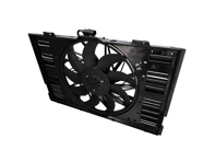Water radiator air duct with fan. Porsche 970 Panamera Turbo - 97010606153, 97010606155 - CFF553000P