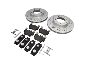 Pack de plaquettes et disques de frein AVANT. Porsche 997 C2 Textar - 99635140501, 99635140601, 99761275601, 99761275901, 99635108802, 95535296000, 99735193907
