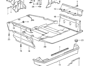 Engine Cover RIGHT. Porsche 964 1989-94 - 96411901204, 96411901203