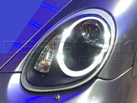 PROYECTOR FARO XENON + LUZ AURORA Porsche 987 05-08 LENTE NEGRA ES - 987631012