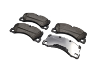 Remblokken, voor. Porsche 9J1.1 / 9J1.2 Taycan 2020 >> Remschijven 19", remklauw in wit/zwart - 9J1698151M, 9J1698151MK