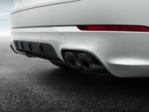 Sports exhaust tail pipes, in Black. Porsche 9YA Cayenne E-Hybrid - 9Y0044200E