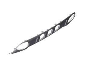 Garniture du contour d'échappement du pare-chocs arrière en acier inoxydable. Porsche 992 Dakar - 9928075316M7, 992807531  6M7