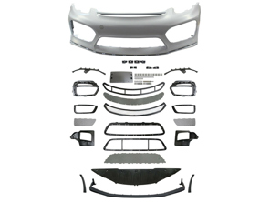 Front bumper GT4 Style kit. Porsche 981 Cayman / 981 Boxster - 98150531380, 98150519180, 981505525801E0