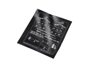 Adesivo pressione pneumatici. Porsche 991.1 Carrera 2 / 2S 2012-16 - 99170128623