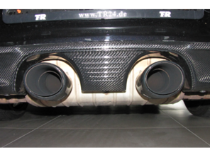 Rear diffuser exhaust tailpipe surround carbon fibre. Porsche 991.2 - 991505651040K1 - ZPR606