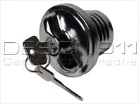 Tappo serbatoio carburante CROMATO con serratura. Porsche 356/911 - 91120127200, 90120127100, 8115652600