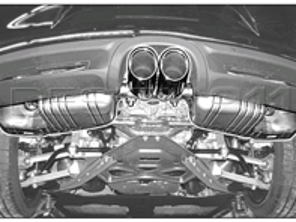 Système d'échappement sport PSE inc tuyaux d'échappement. Porsche 981 Boxster / 981C Cayman - 98104420004, 98104420002