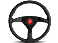 Steering wheel MONTECARLO, with Red stitch and horn button - Momo - M11111785BKRER